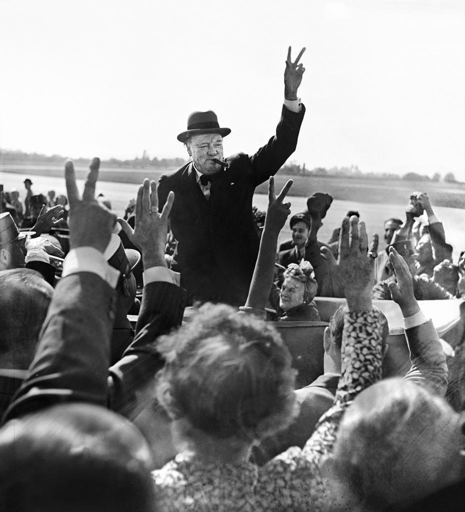 Churchill à Genève en 1945 - Source : Swiss Info - Crédit : Keystone